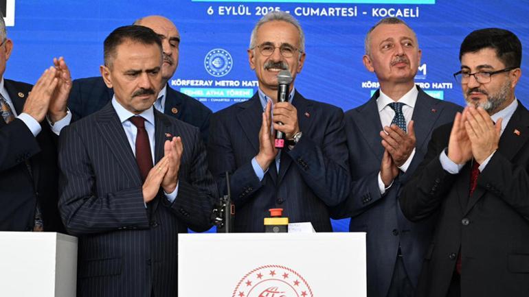 Körfez'e 28.5 km dev metro hattının temeli yerleştirildi